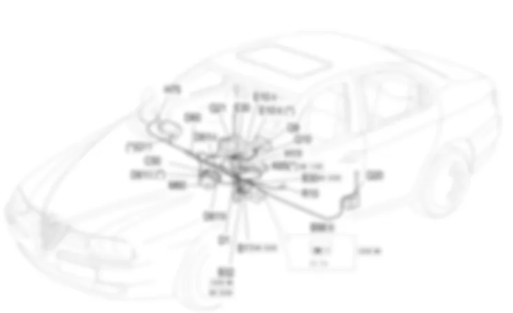 AIRBAG - Lage der Bauteile Alfa Romeo 156 2.4 JTD 20v  fino a 03/98